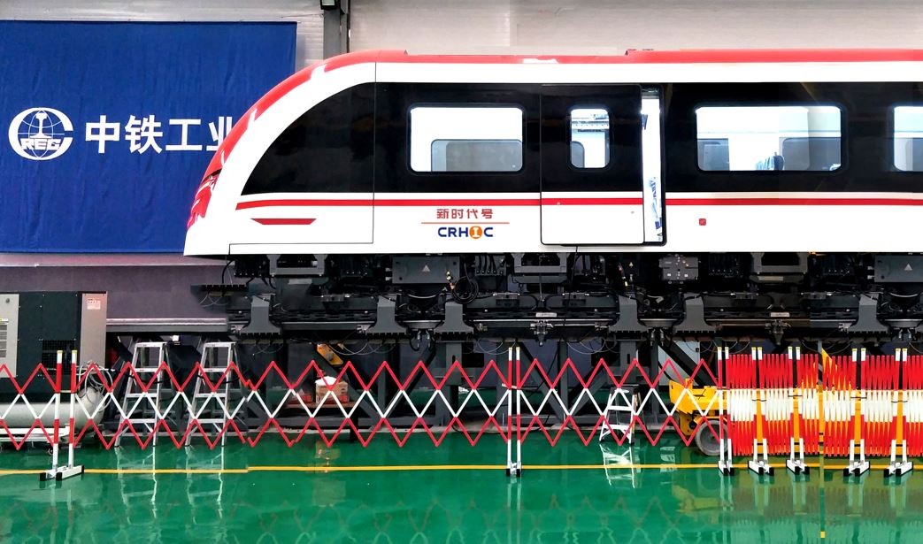 “時(shí)速160-200公里”磁浮樣車